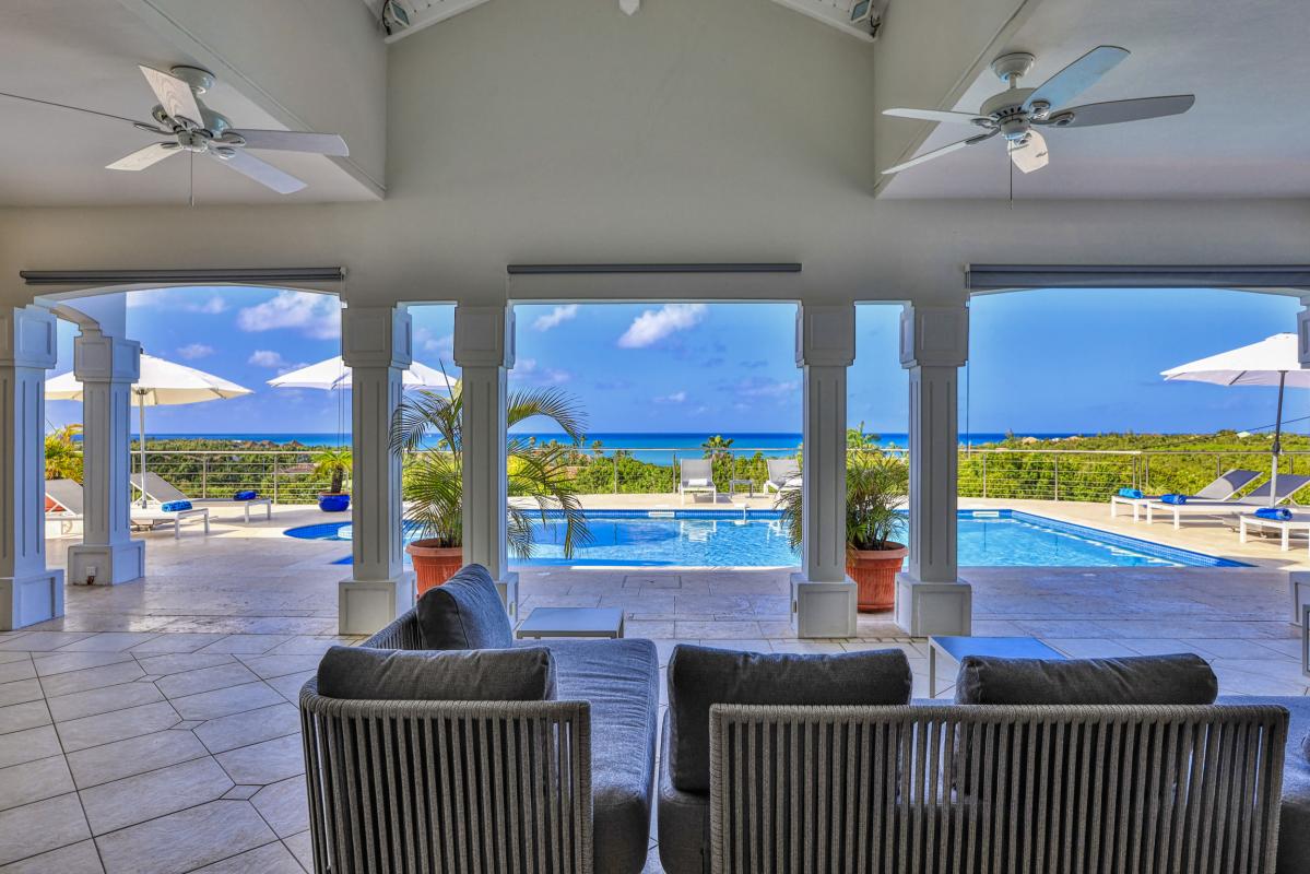 Location villa Saint Martin Terres Basses - villa 4 chambres 8 personnes - A 300m de la plage de Baie aux Prunes - Piscine et Vue mer (11)
